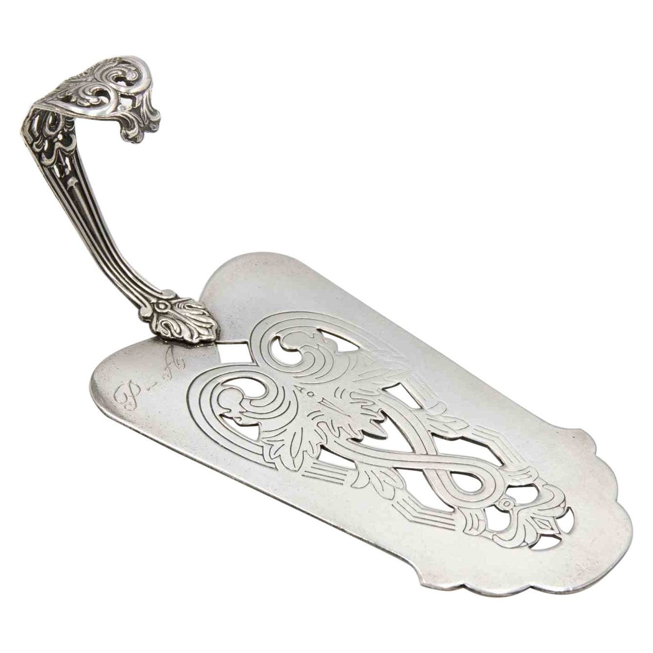 Cortador de plata vintage para tartas, Italia, mediados del siglo XX