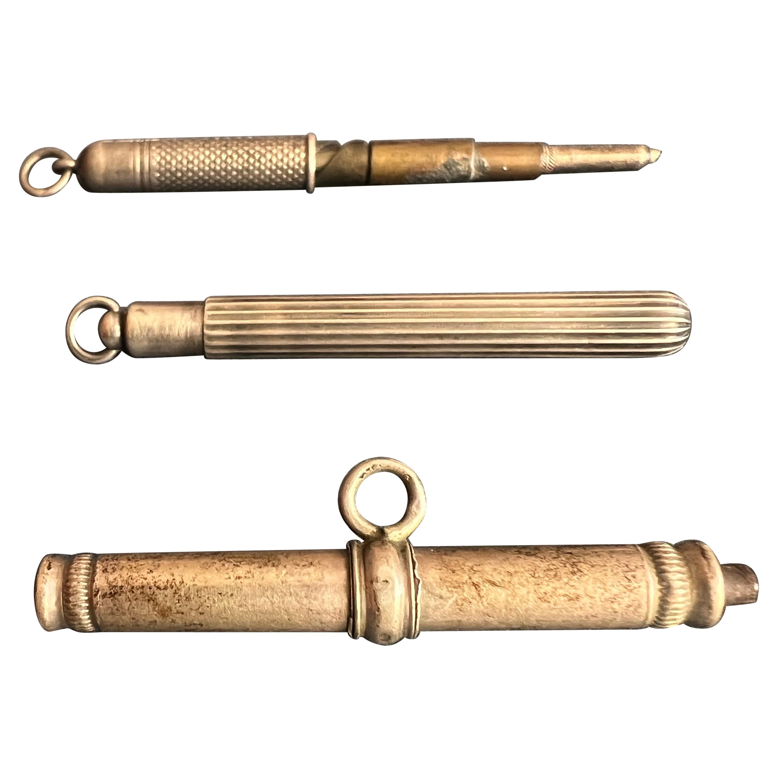 French 19th Century Pocket Watch Keys Fob Pendant