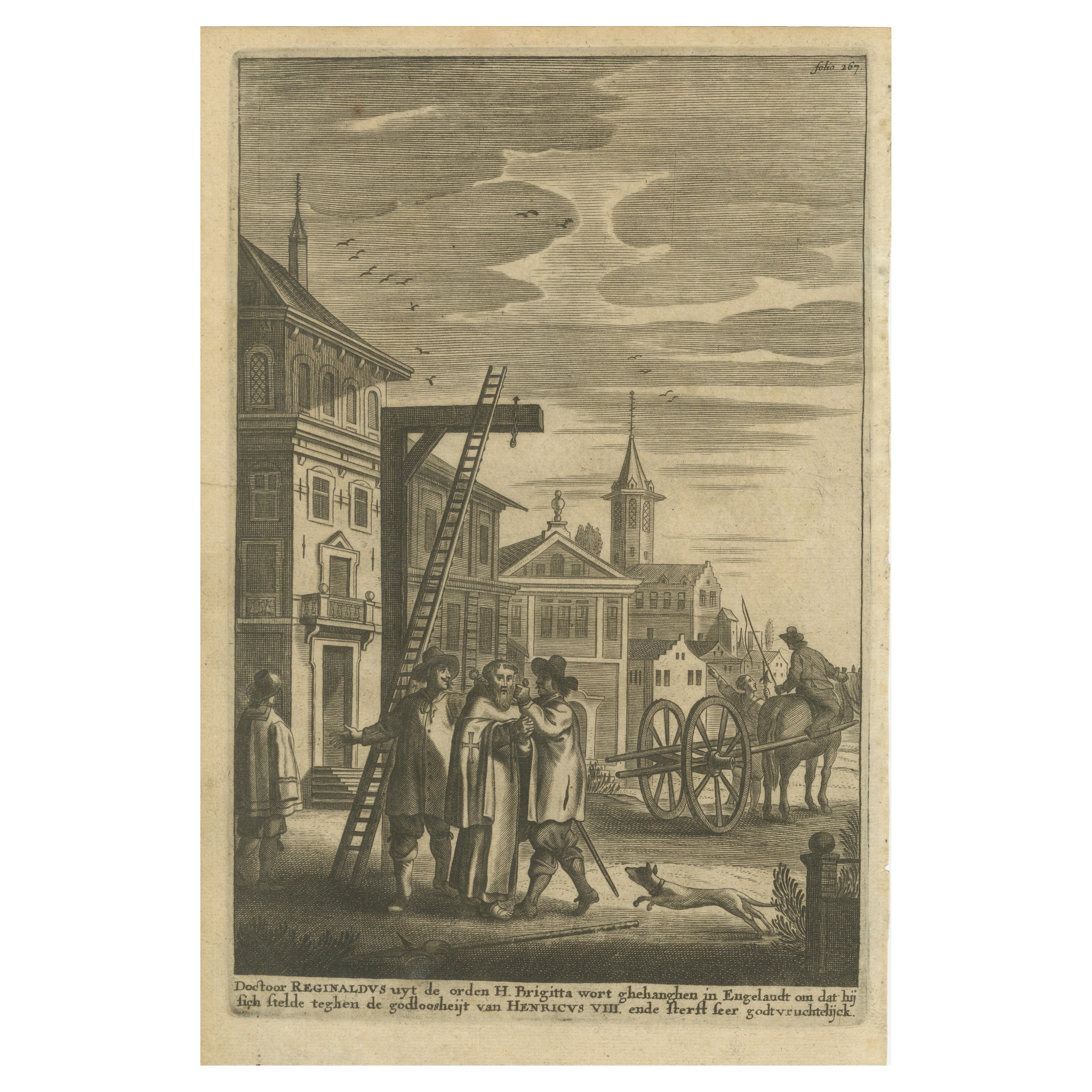 The Execution of Doctor Reginaldus for Opposing Henry VIII's Reformation, c.1680