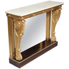 Neoclassical Giltwood and Rosewood Pier Table