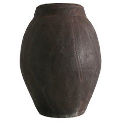 Wabi Sabi Japanese Glazed Terracotta Vessel