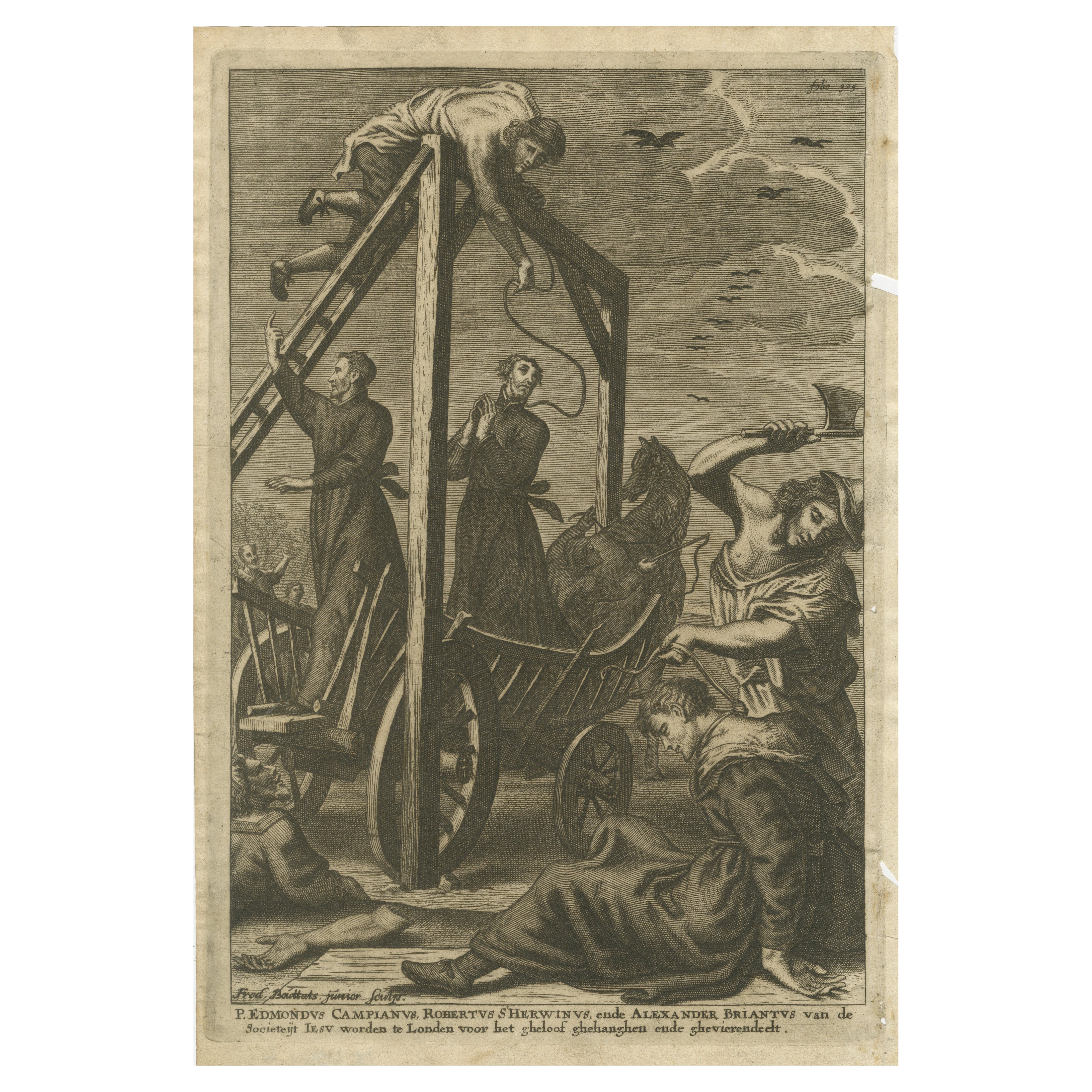 The Execution of Three Jesuit Martyrs in London in 1581, Published in ca.1680