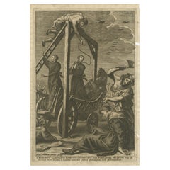 L'esecuzione di tre martiri gesuiti a Londra nel 1581, pubblicato nel 1680 ca.