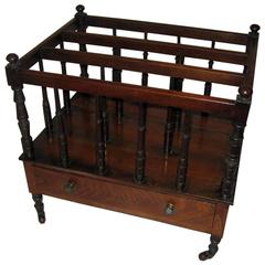 English Regency Folio Magazine Rack Canterbury 12
