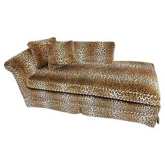 1990s Custom Cheetah Fainting Chaise Lounge
