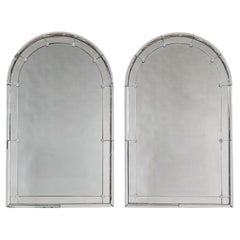 A Pair of Art Deco Arched Mirrors