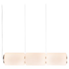 Contemporary Pendant Lamp 'Column' 175-3, Horizontal, Ivory