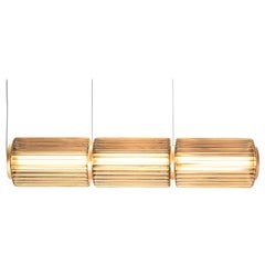 Lampe à suspension Contemporary 'Column' 175-3, Horizontal, Amber