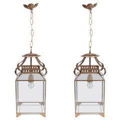 Pair of Small Brass Lanterns