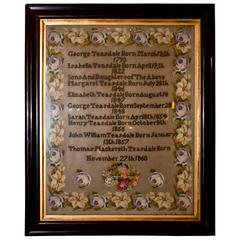 English Victorian Framed Needlepoint Sampler 5