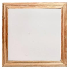 Gold GIlt Reed Frame Square Mirror, France, 1830c