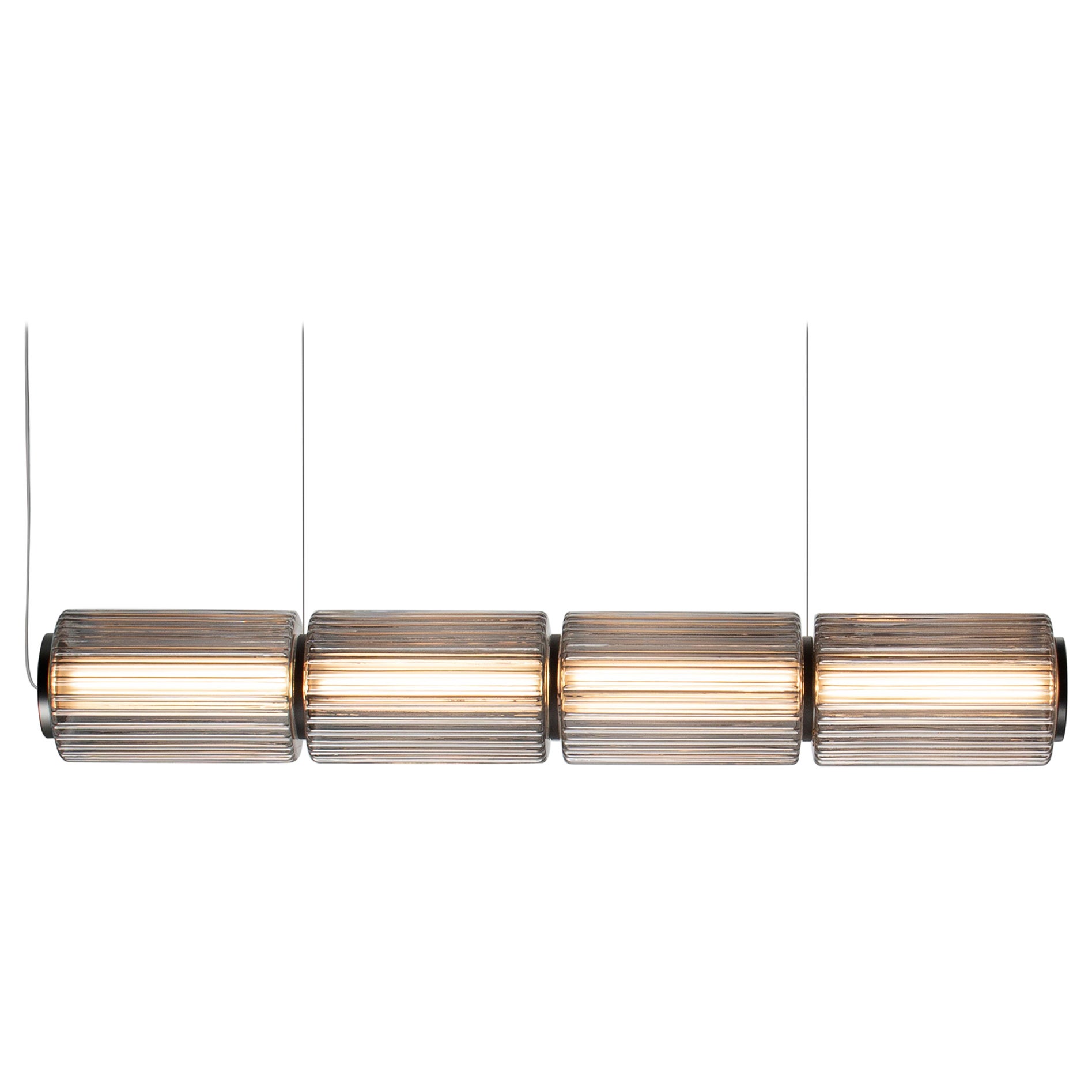 Contemporary Pendelleuchte 'Column' 175-4, Horizontal, Carbon