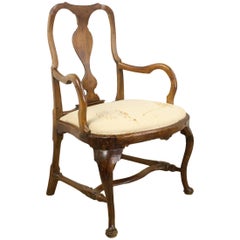 Antique Swedish Rococo Armchair, Original Patina
