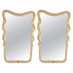 Pair of Carved Italian Silver Gilt Mirrors 11
