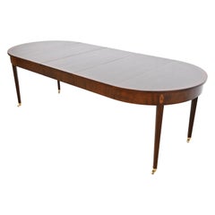 Kittinger Federal Inlaid Mahogany Extension Dining Table, Newly Refinished