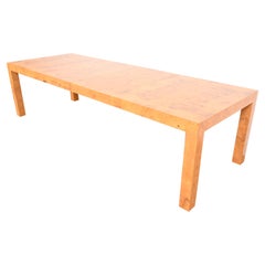 Milo Baughman for Thayer Coggin Mid-Century Modern Burl Wood Parson Dining Table