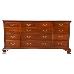Kindel Furniture Georgian Carved Solid Mahogany Dresser or Credenza