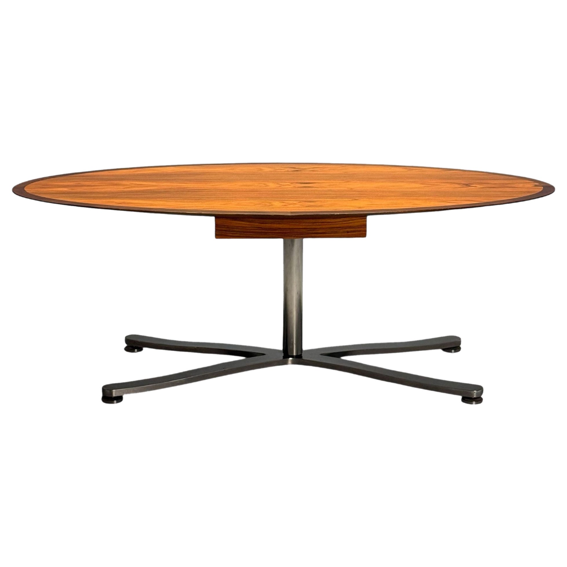 Pace, Mid-Century Modern, Writing Desk, Exotic Wood, Chrome, Dining Table, USA