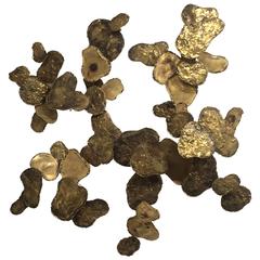 Mid-20th American Abstract Mixed-Metal Wall Sculpture by Silas Seandel, 1979 2