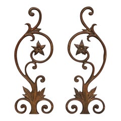 Pareja de morillos de bronce Art Nouveau