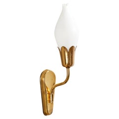 Fog & Mørup, Wall Light, Brass, Glass, Denmark, 1950s
