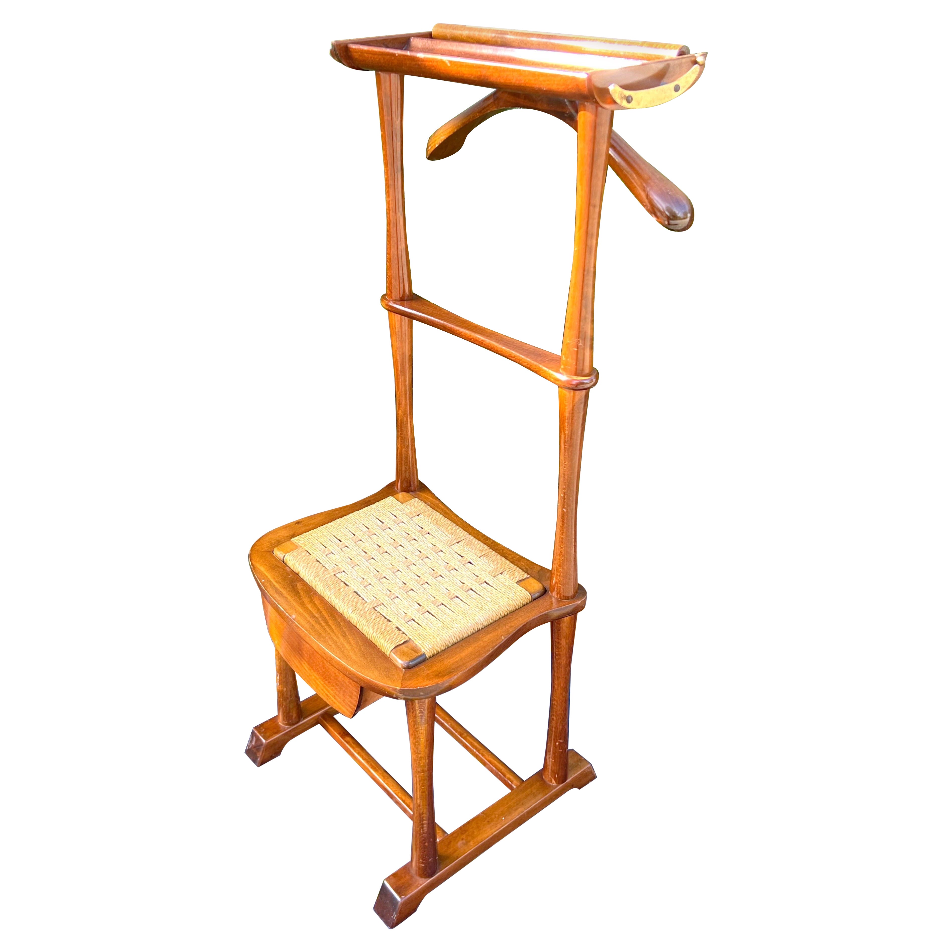 Italienischer Mid-Century-Modern- Valet Chair aus Buche von Spqr