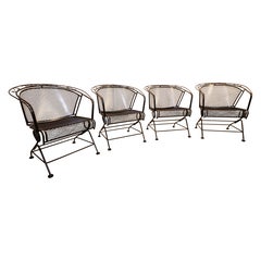 Meadow Craft Floral and Leaf Coil Spring Chairs