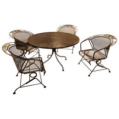 Vintage Meadow Craft Floral and Leaf Coil Chairs