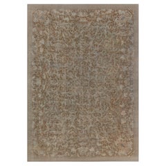 Doris Leslie Blau Midcentury Chinese Brown Handmade Wool Rug