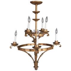 Two-Tier Gild Napoleon III Chandelier 6