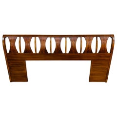 Mid-Century Modern Kent Coffey Perspecta Walnut & Rosewood King Headboard
