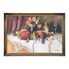 Axel Wammen Large Danish still life painting from the 1930ties