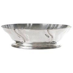 Large Silver Bowl, C G Hallberg, Sweden, Rococo Style