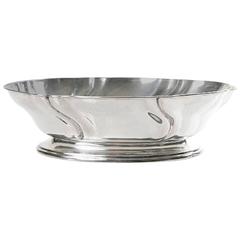 Large Silver Bowl, C G Hallberg, Sweden, Rococo Style 2