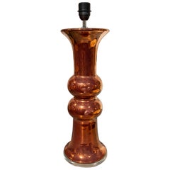 Modern Design Ceramic Table Lamp with a Copper Finish