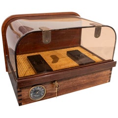 1970s Wooden Humidor with Savinelli Humidity Control