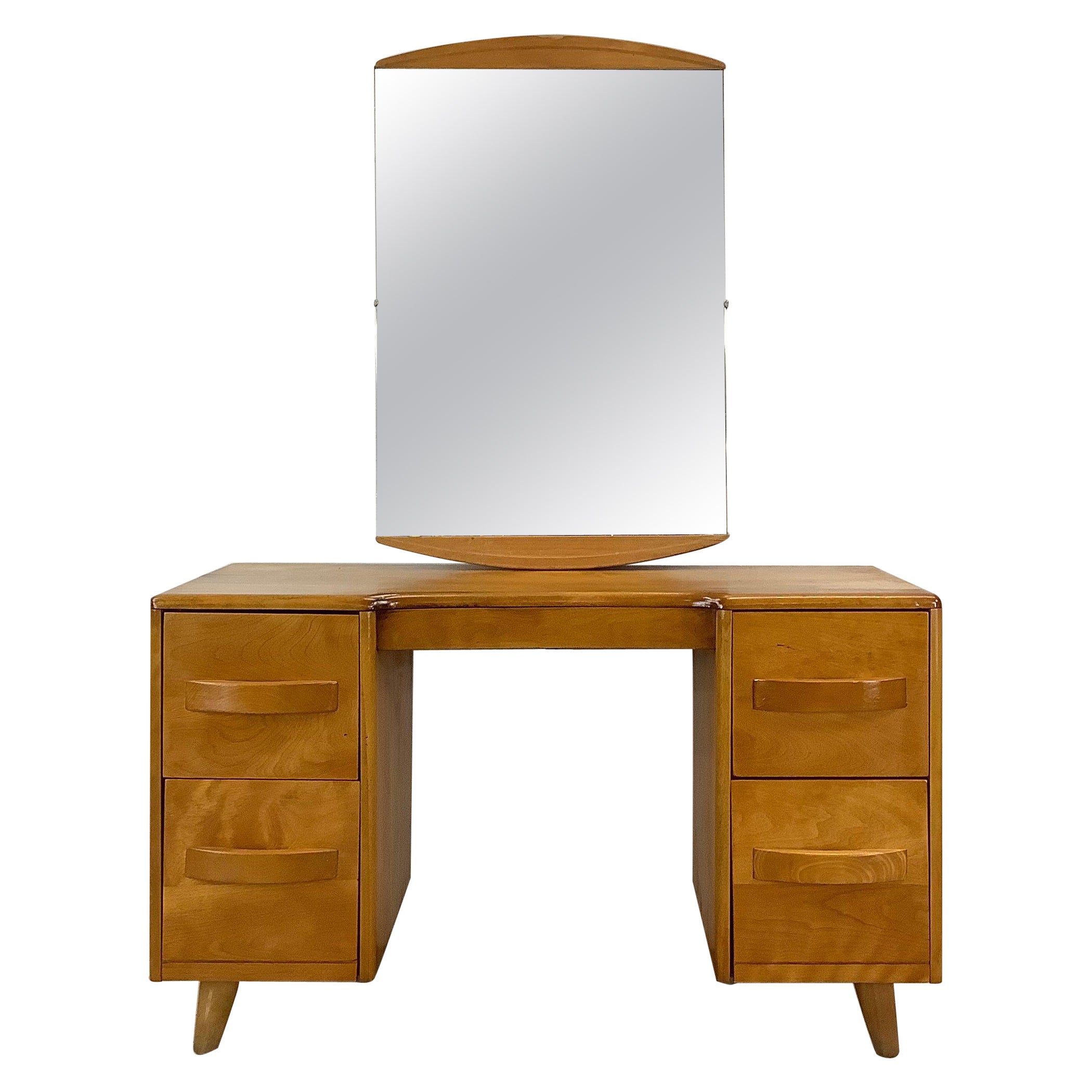 Vanity con specchio di Heywood-Wakefield, metà del secolo scorso