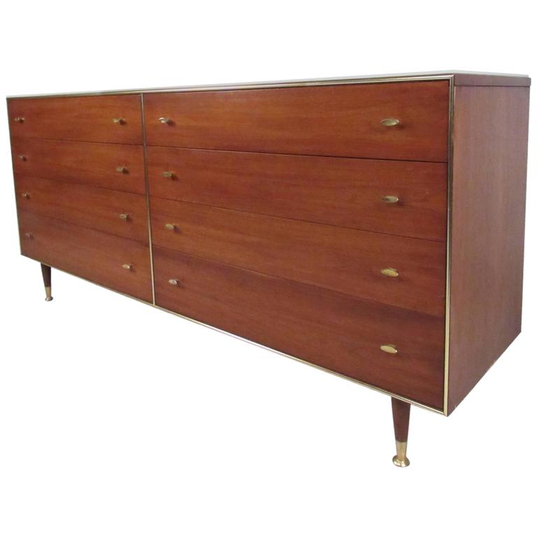 Mid Century Modern R Way Dresser With White Glass Top For At Mid Century Modern R Way Dresser With White Glass Top For