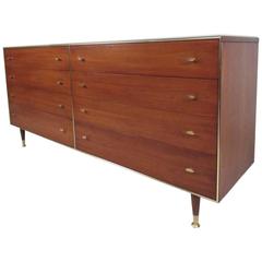 Exquisite Mid-Century Modern R-Way Dresser with White Glass Top 3