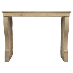 Antique French Limestone Fireplace Mantel