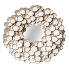 Engobed stoneware mirror "Solstice" by Mart Schrijvers, 2024