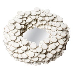 Engobed stoneware mirror "Solstice" by Mart Schrijvers, 2024