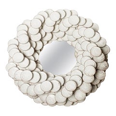 Engobed stoneware mirror "Solstice" by Mart Schrijvers, 2024