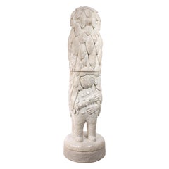 White glazed stoneware "Bird" by Laurent Dufour, 2024.