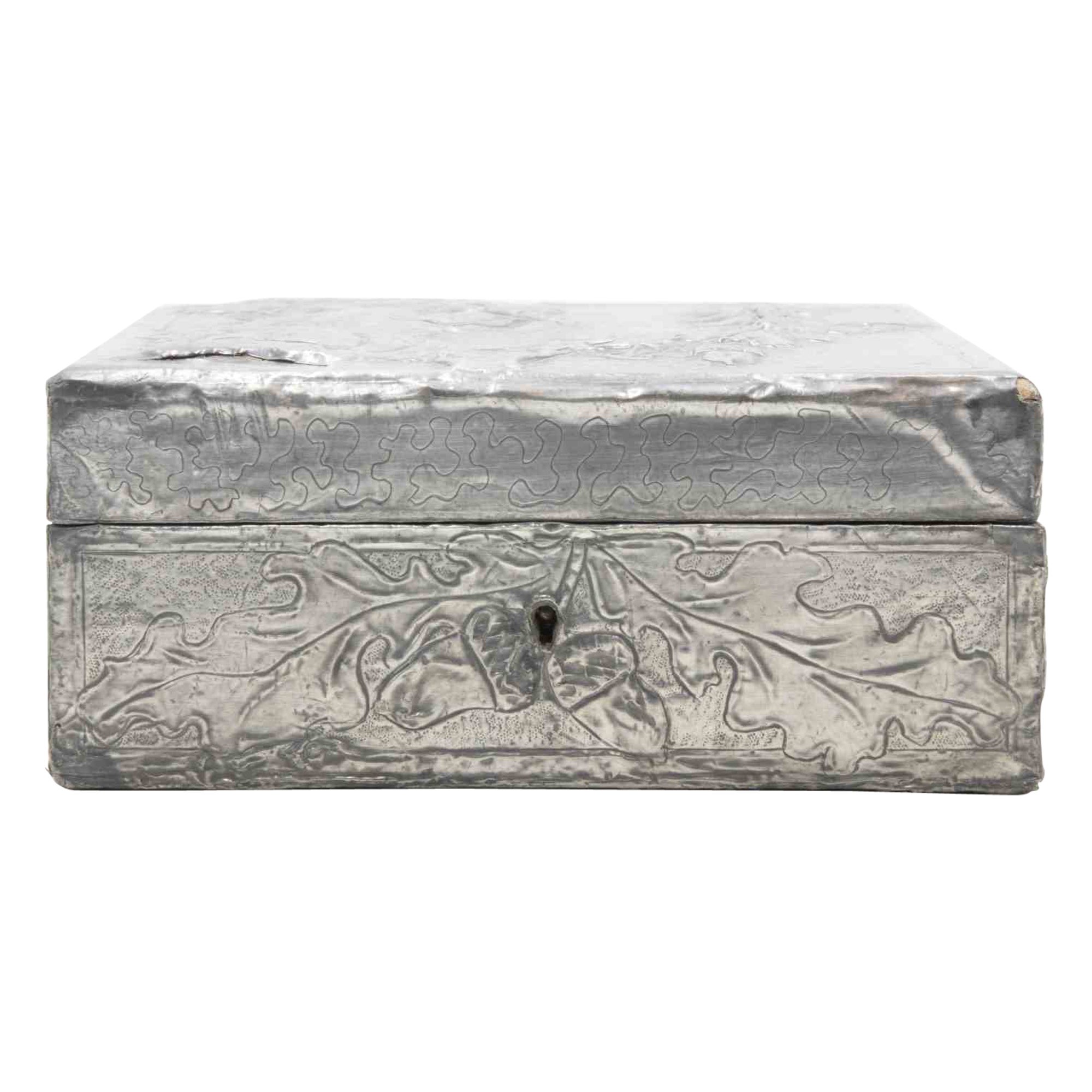 Pewter Rectangular Box, Italy, Early 20th Century