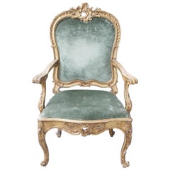Giltwood Continental Rococo Armchair