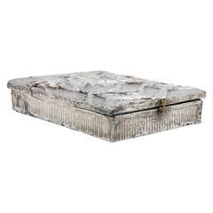Antique Pewter Rectangular Box, Italy, Early 20th Century