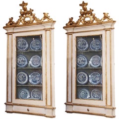 Pair of 18th Century Venetian Hanging Corner Cabinets