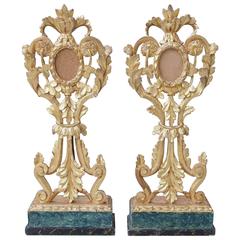 Pair of 18th Century Italian Giltwood Reliquary