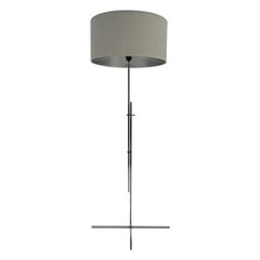 Vintage Adjustable chrome Floor Lamp by Hans Eichenberger